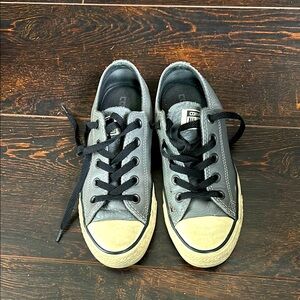 Converse Grey Leather Sneakers -Size 6 (Women)